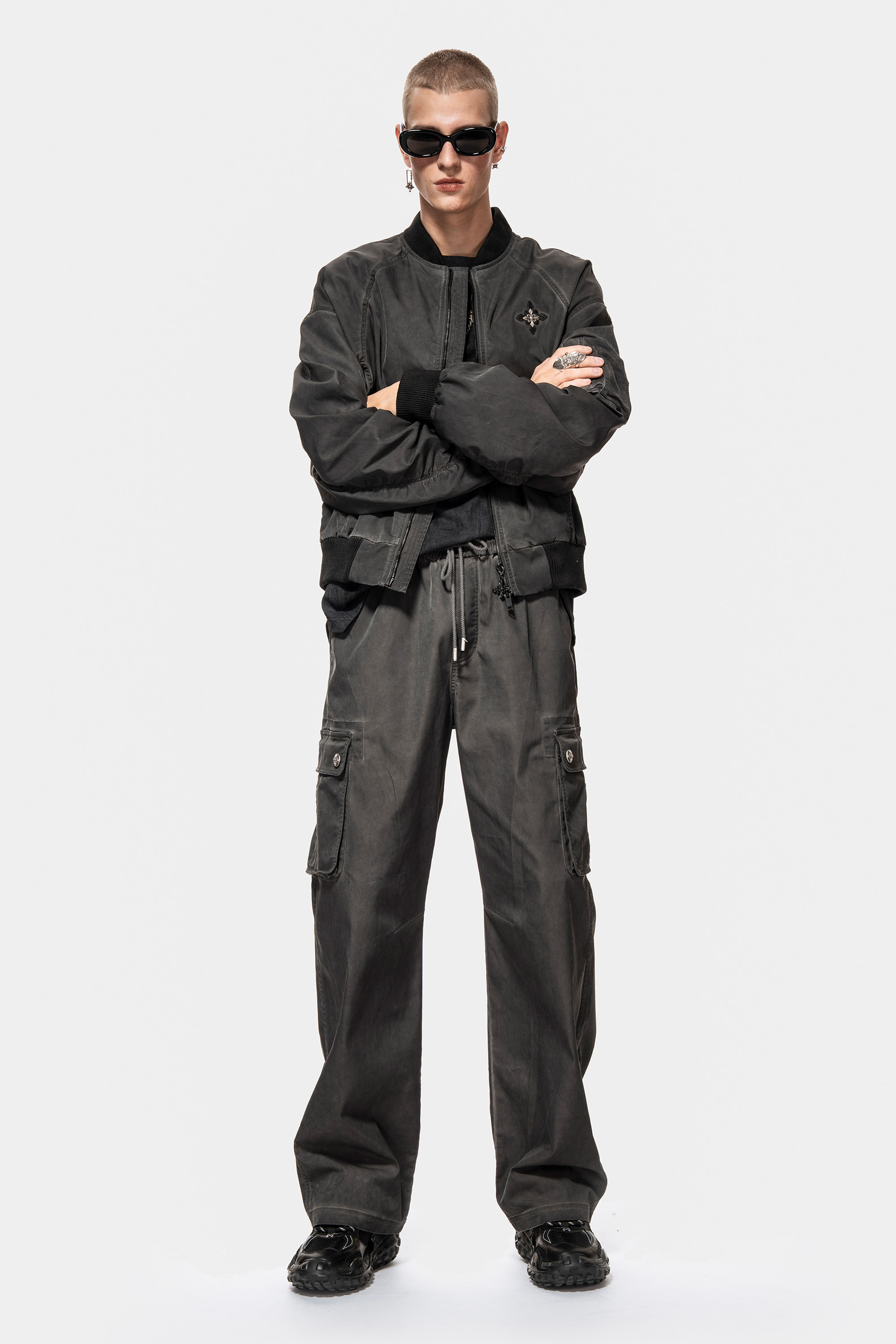 MET in Italy Men's Work Pants Loose Straight-Leg Pants