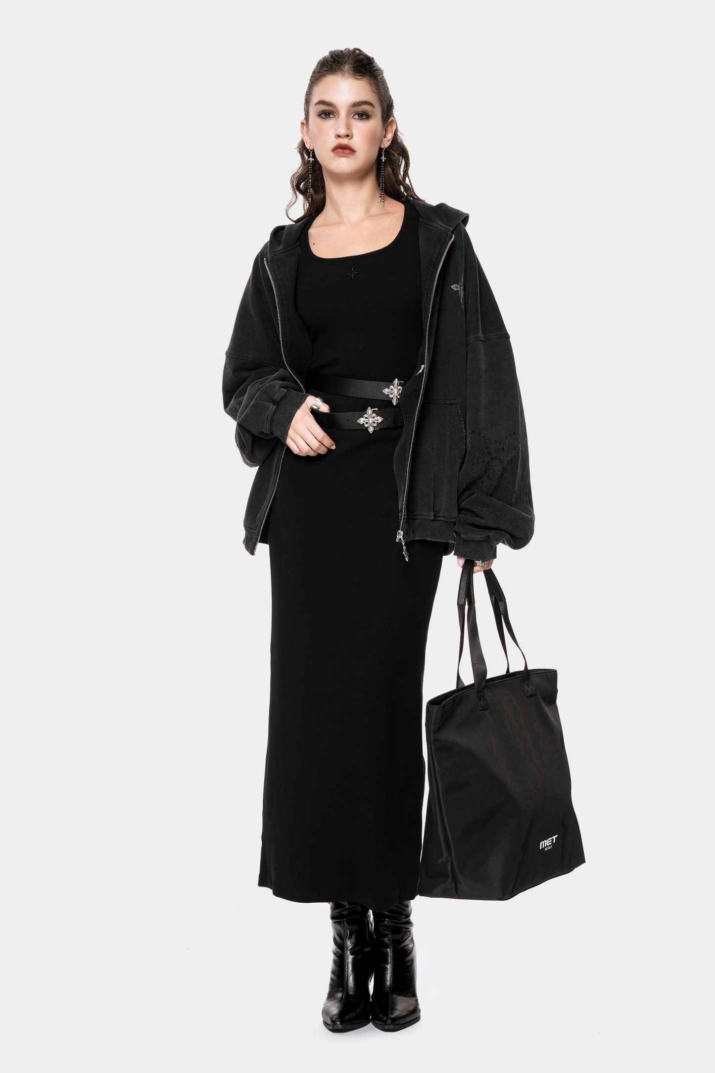 MET Initaly Women's American Retro Hooded Short Jacket