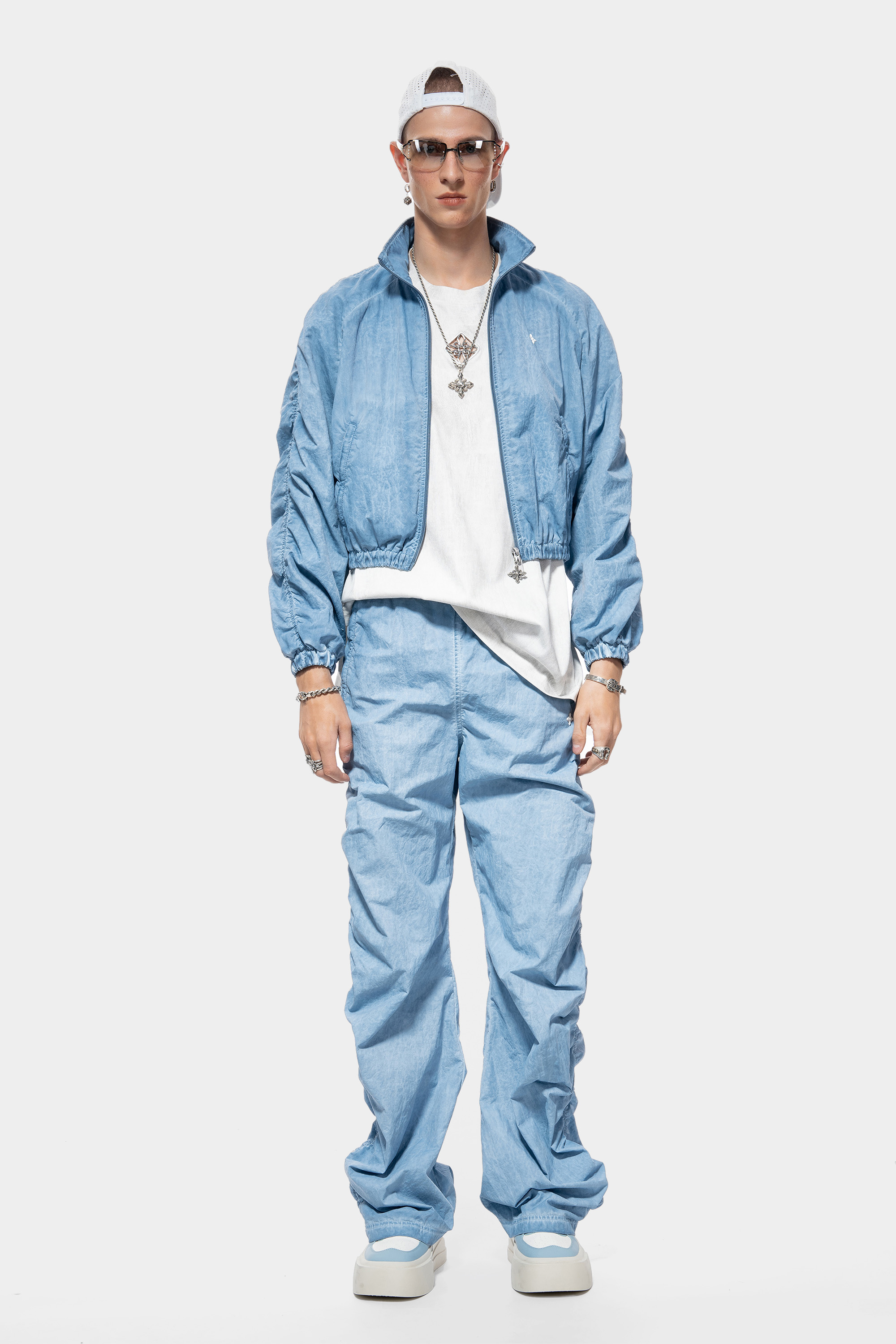 MET in Italy Casual Stand Collar Zip-Up Short Jacket