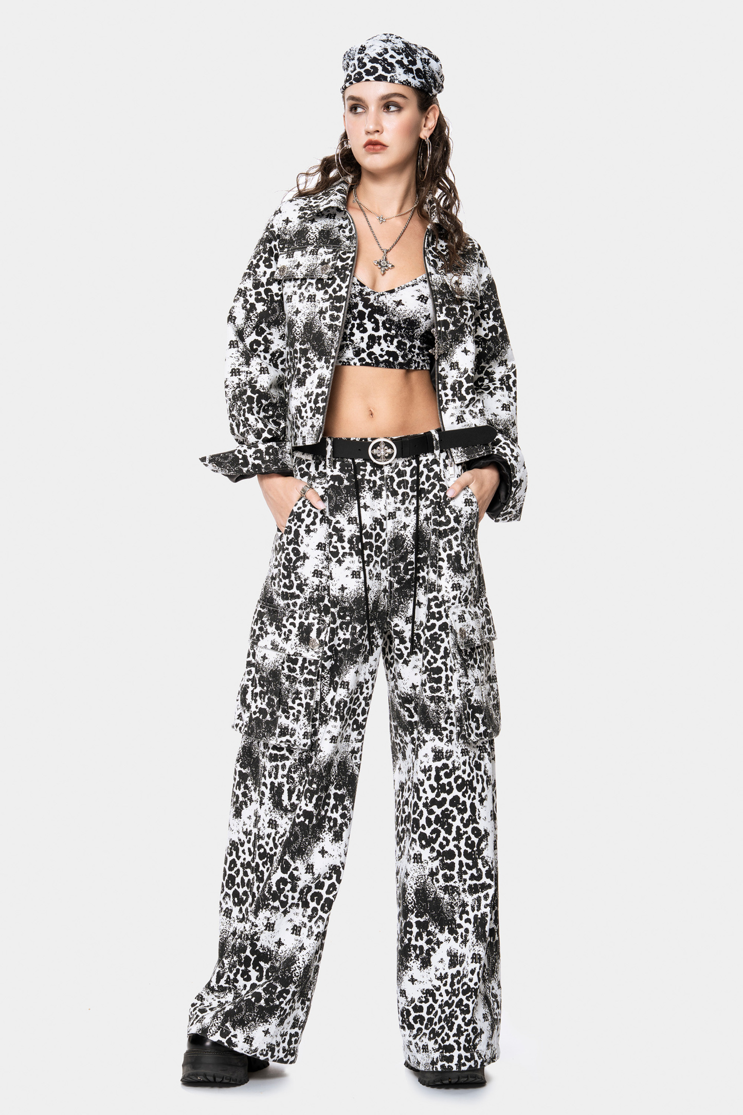 MET Italy Vintage Leopard Print Short Jacket for Women