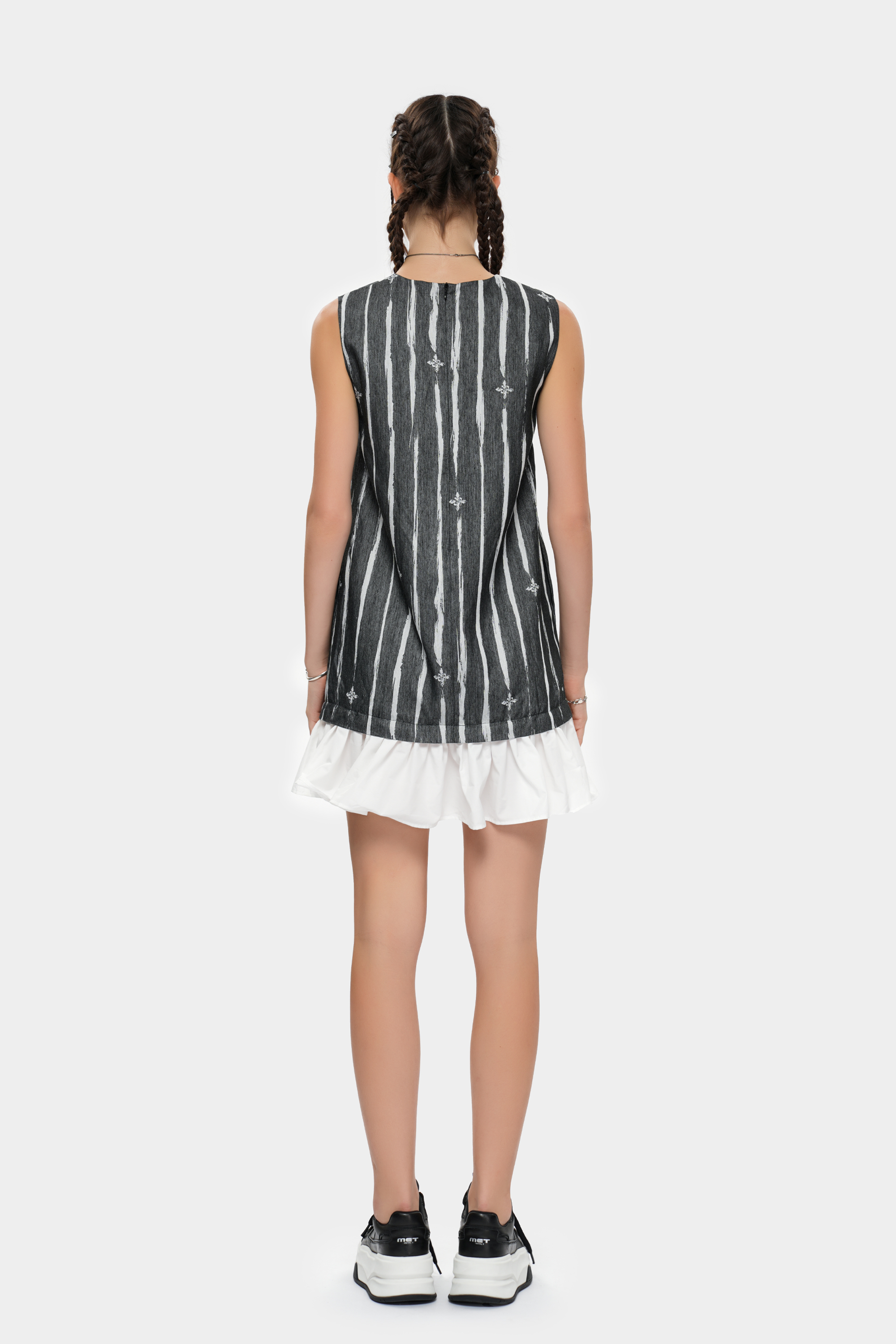 MET initaly Matt retro style sleeveless dress