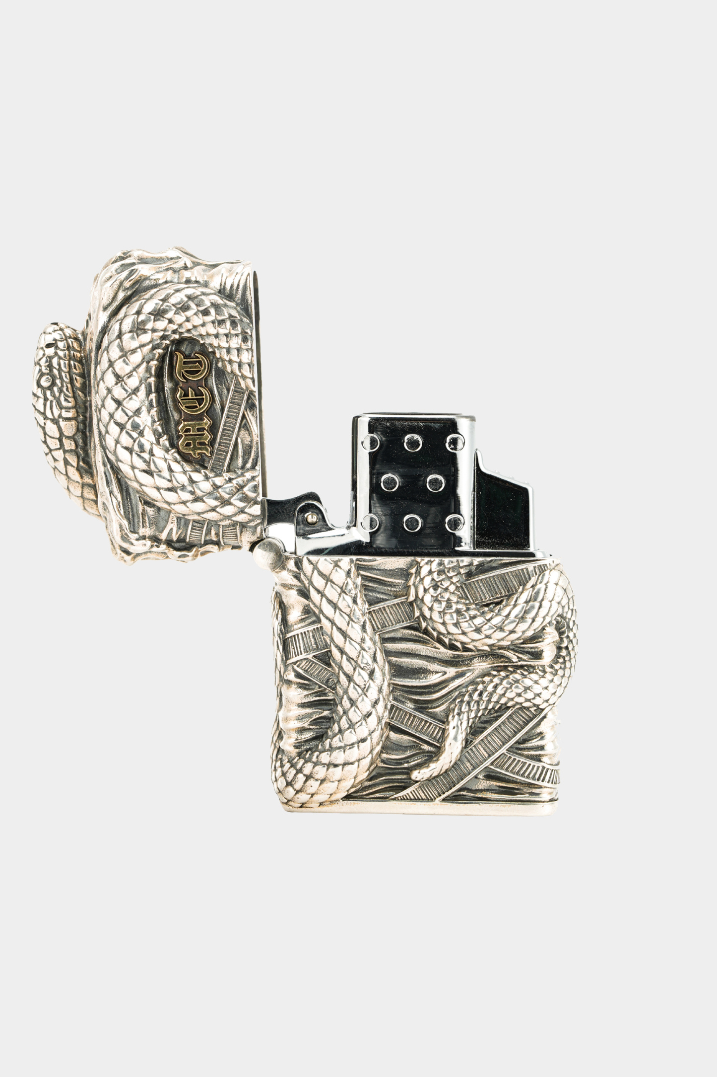 METinitaly Silver Snake Print Lighter