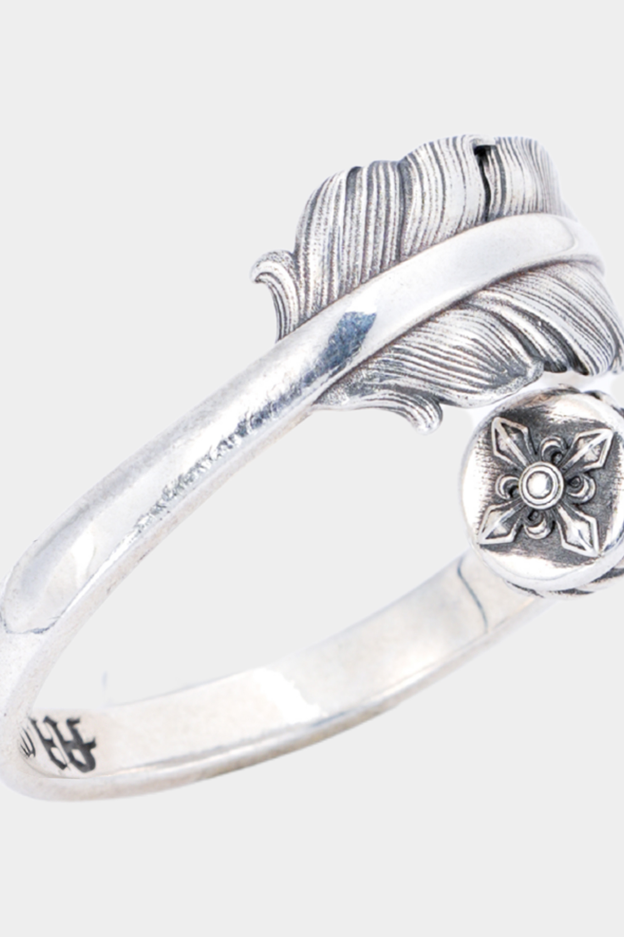 METinitaly Vintage Indian Feather Open Ring - Punk Style Couple Rings