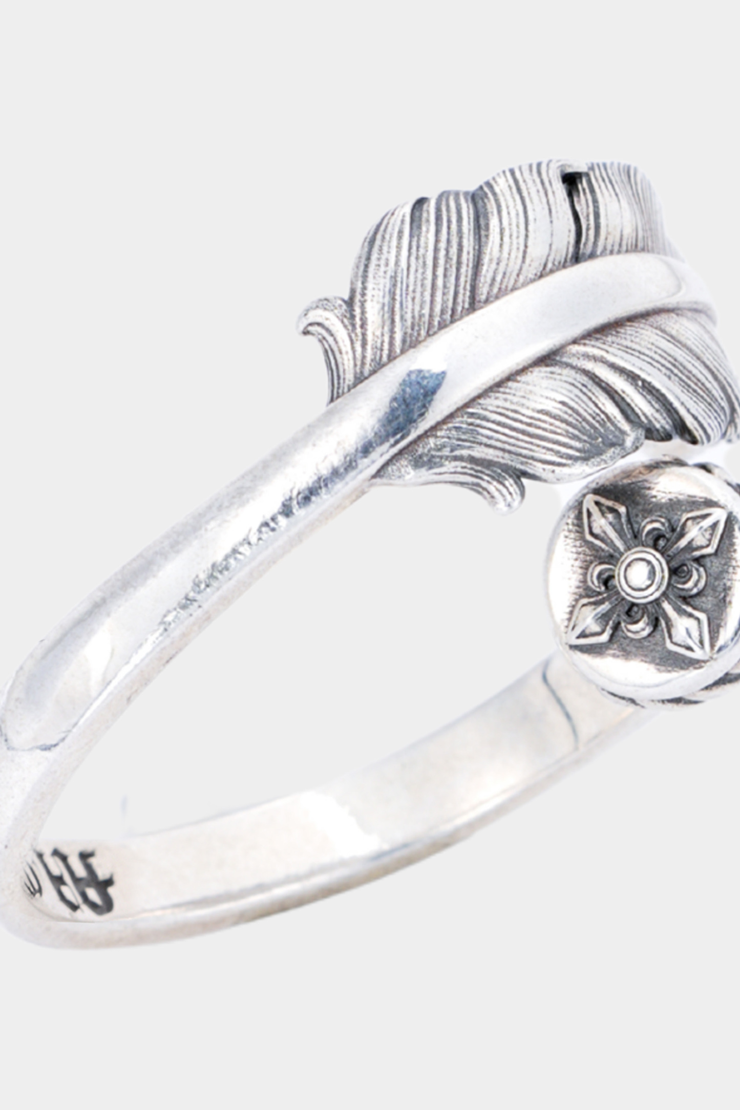 METinitaly Vintage Indian Feather Open Ring - Punk Style Couple Rings