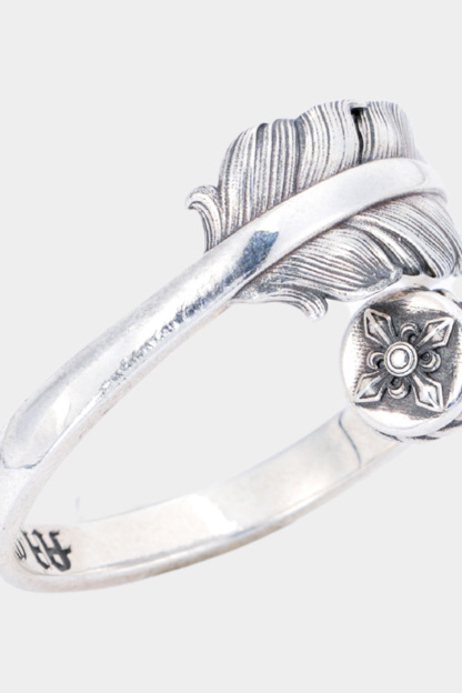 METinitaly Vintage Indian Feather Open Ring - Punk Style Couple Rings
