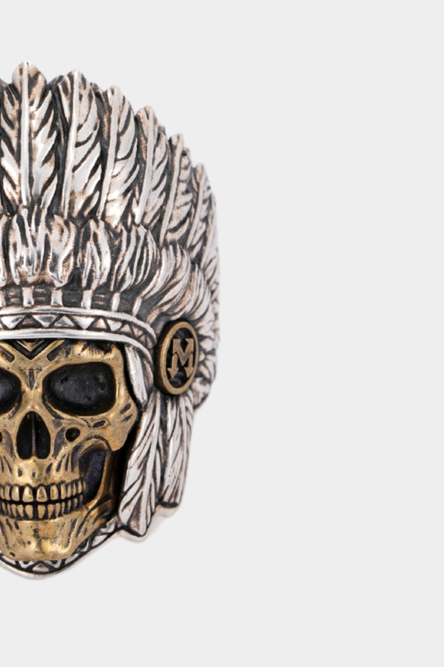 METinitaly Vintage Indian Skull Ring