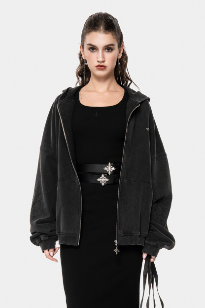 MET Initaly Women's American Retro Hooded Short Jacket