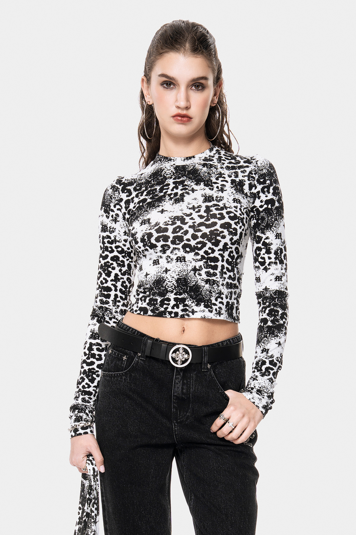 MET Italy Leopard Print Long-Sleeve Women's T-Shirt