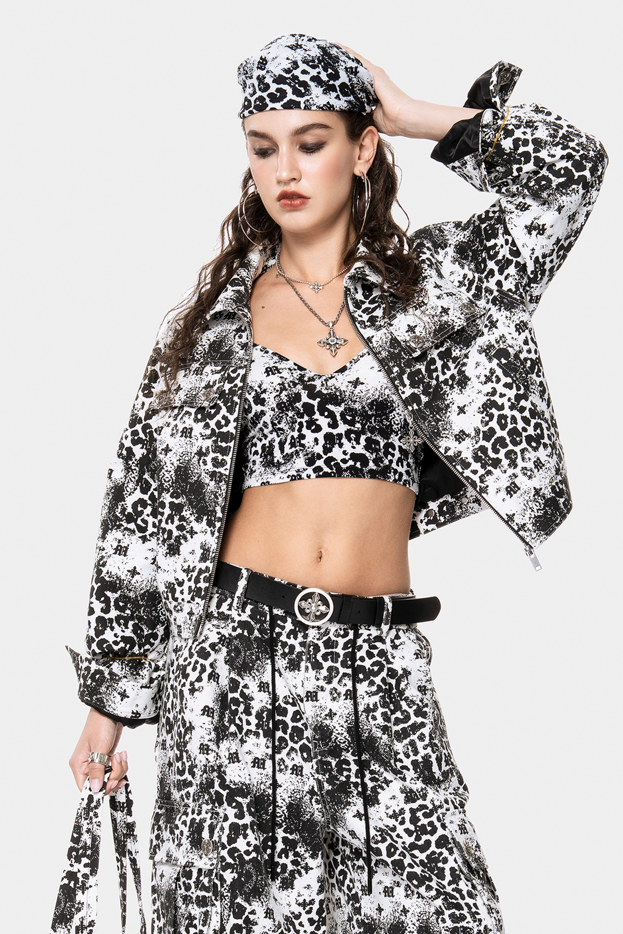 MET Italy Vintage Leopard Print Short Jacket for Women