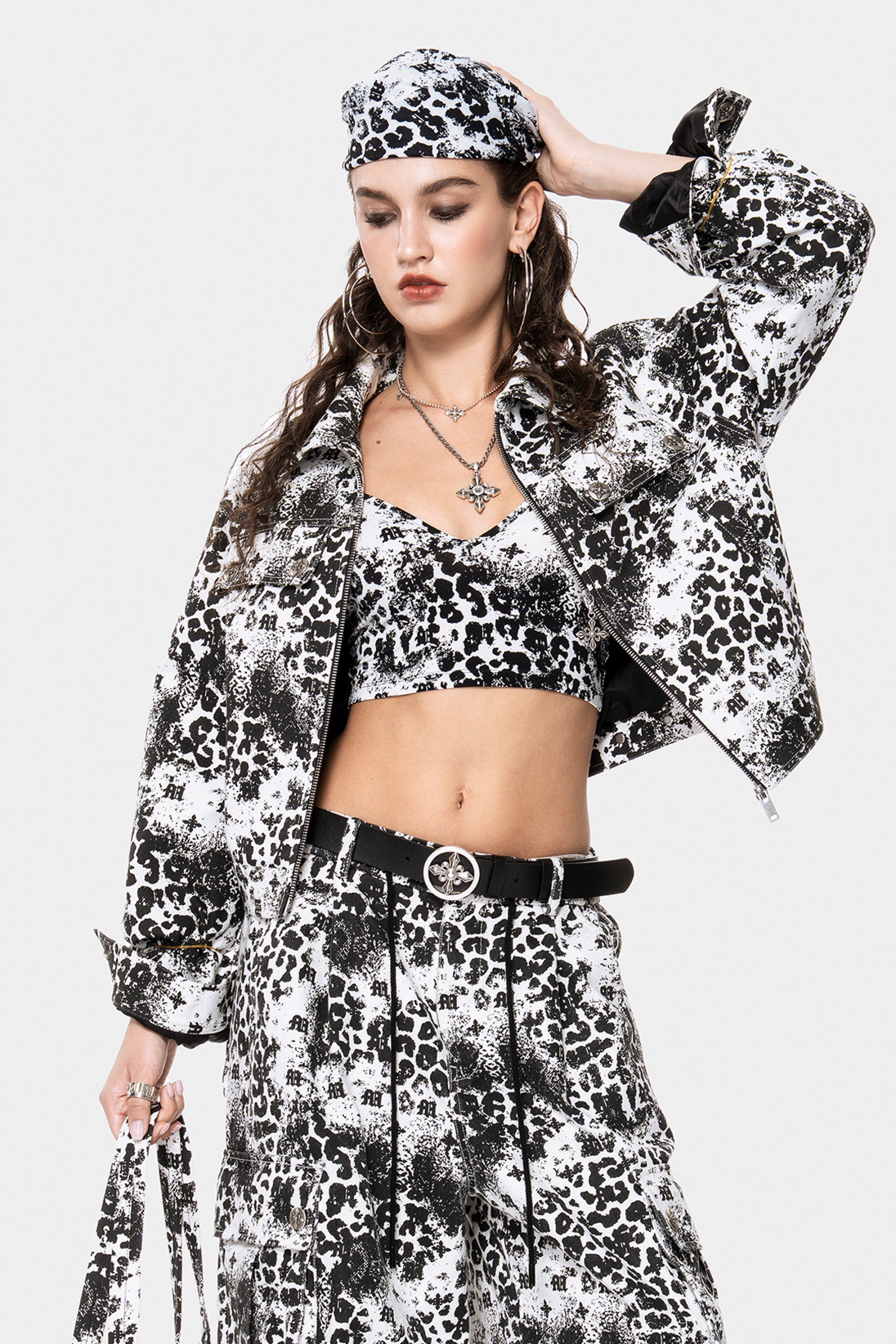 MET Italy Vintage Leopard Print Short Jacket for Women