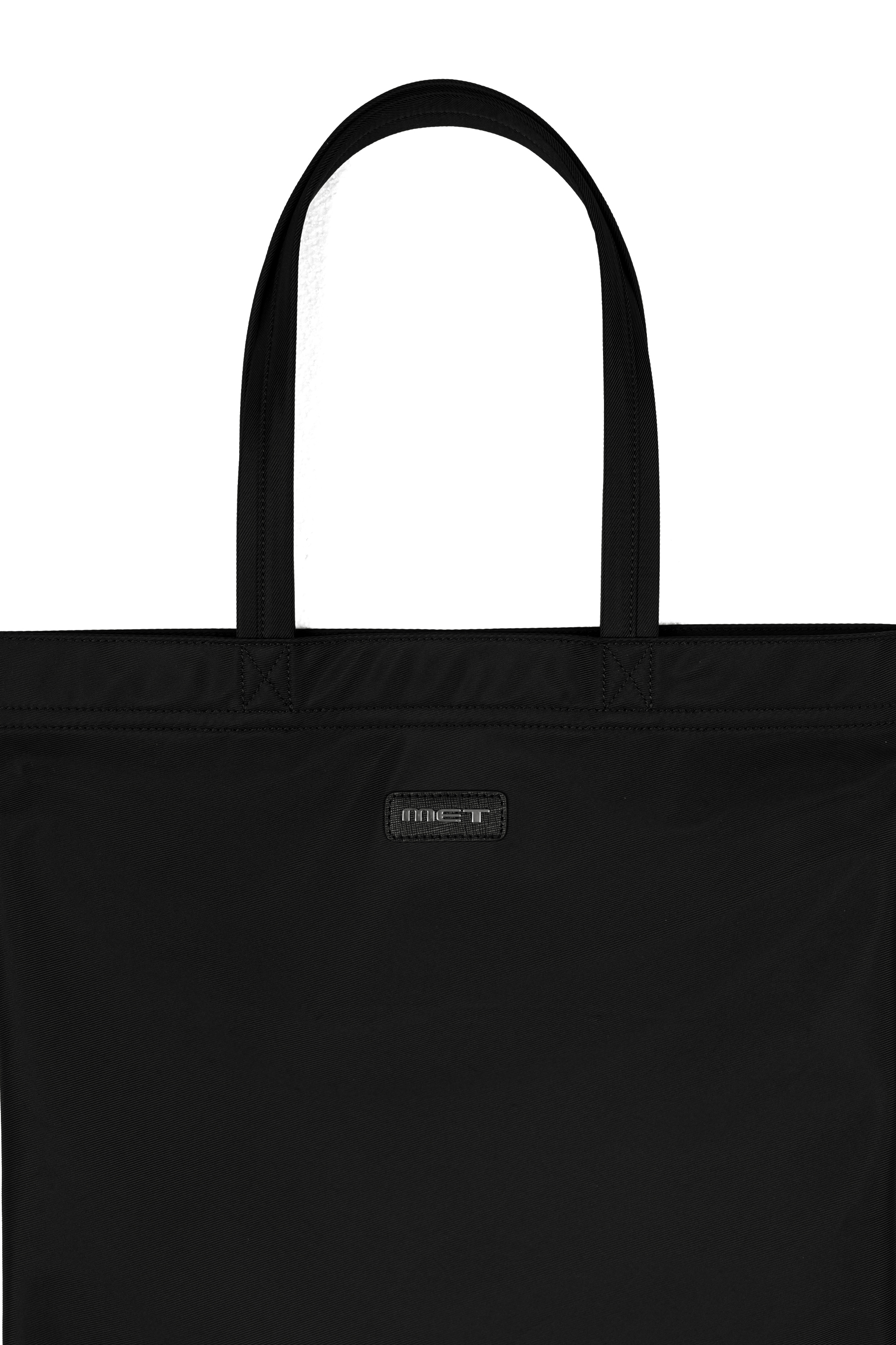 METinitaly Large-Capacity Letter-Printed Canvas Tote Bag