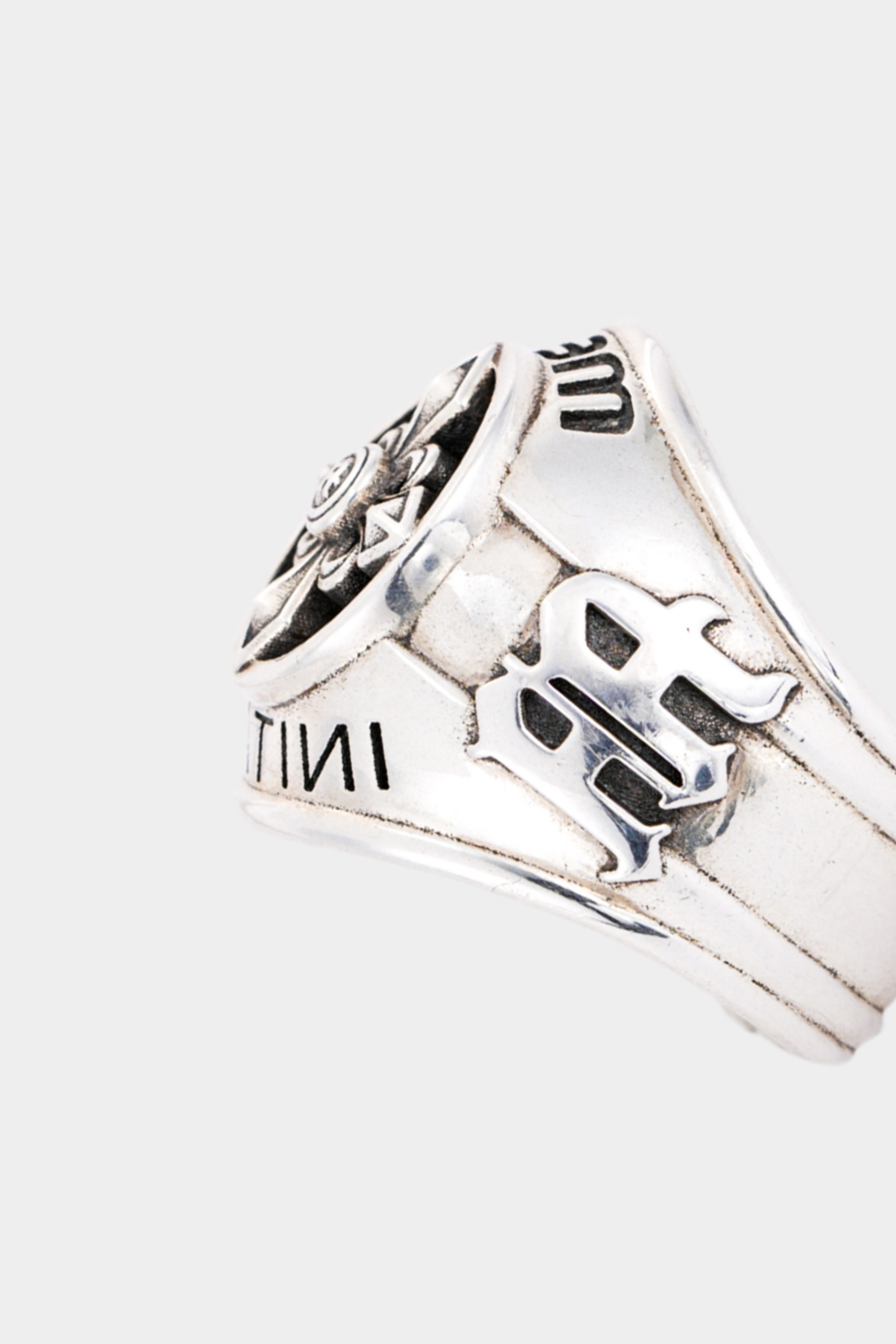 METinitaly Punk Cross Silver Open Ring