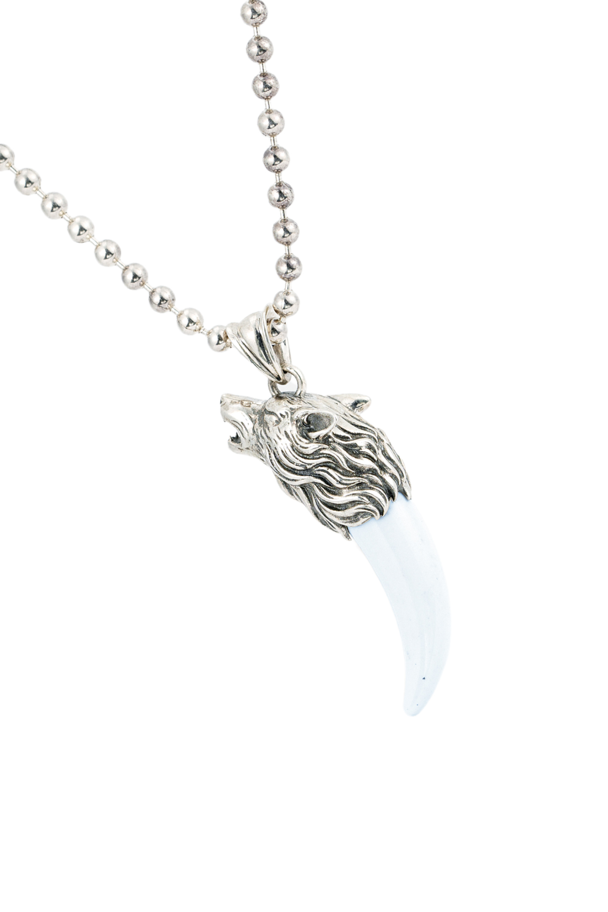 METinitaly Wolf Tooth Pendant - Black Dog Tooth Charm 
