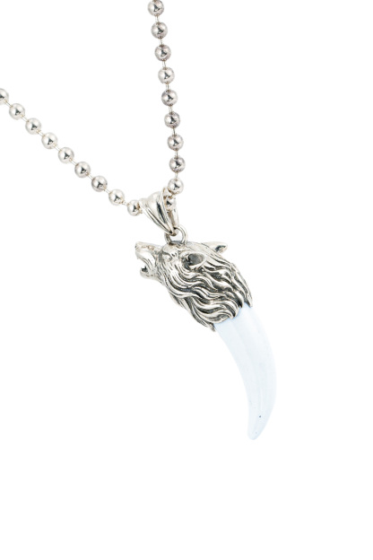 METinitaly Wolf Tooth Pendant - Black Dog Tooth Charm 