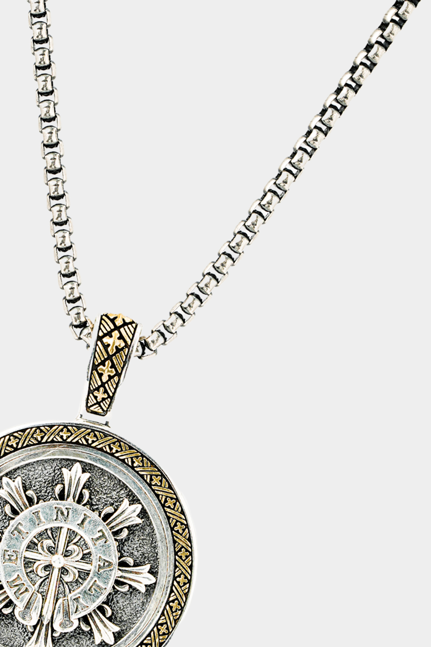 METinitaly Vintage Punk Compass Pendant Necklace