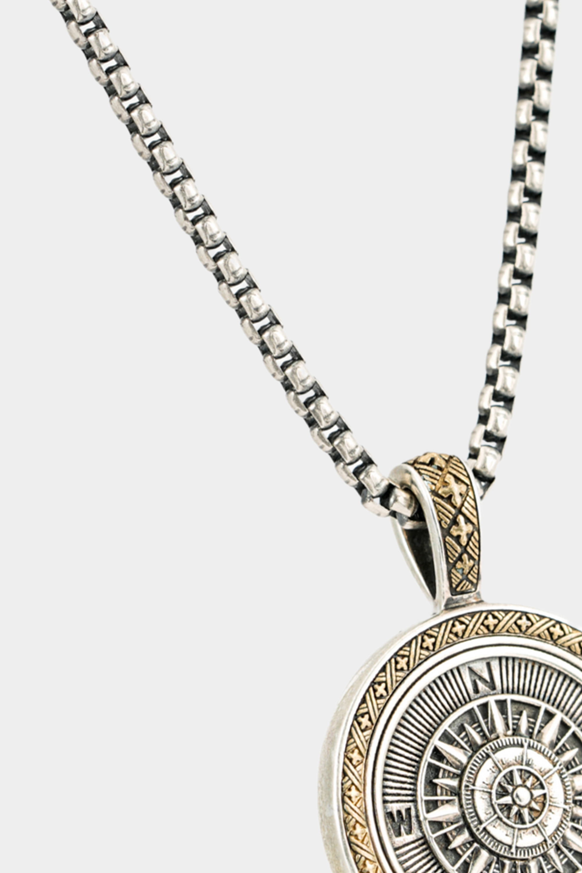 METinitaly Punk Compass Designer Pendant Necklace 
