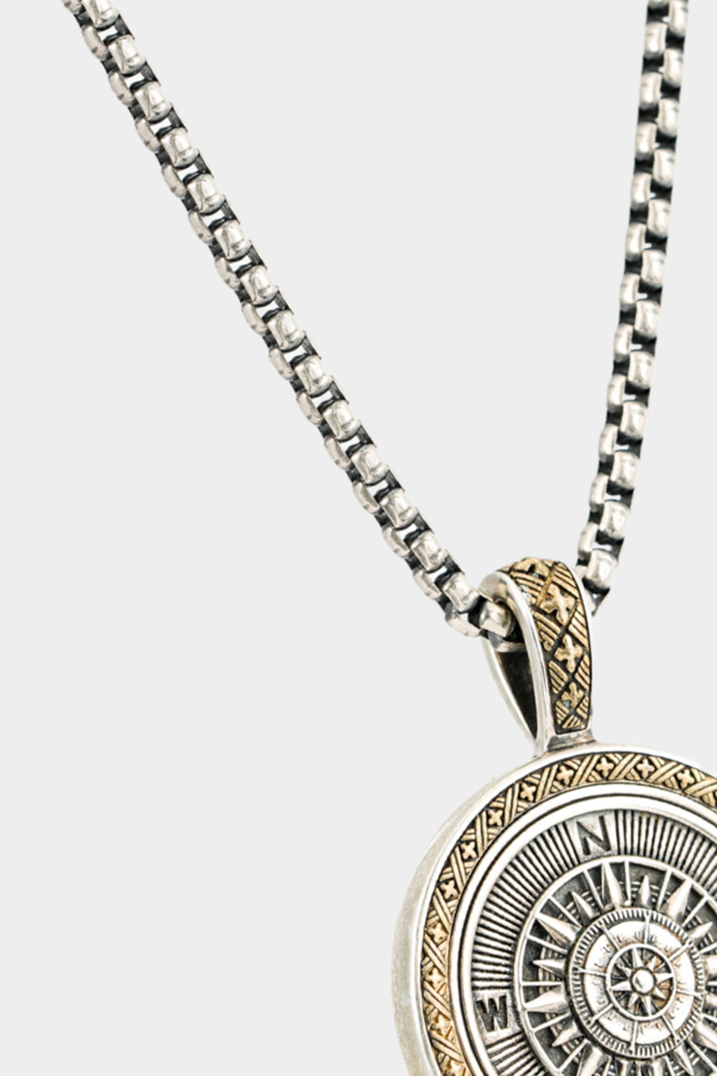 METinitaly Punk Compass Designer Pendant Necklace 
