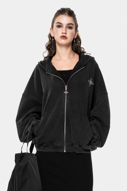 MET Initaly Women's American Retro Hooded Short Jacket