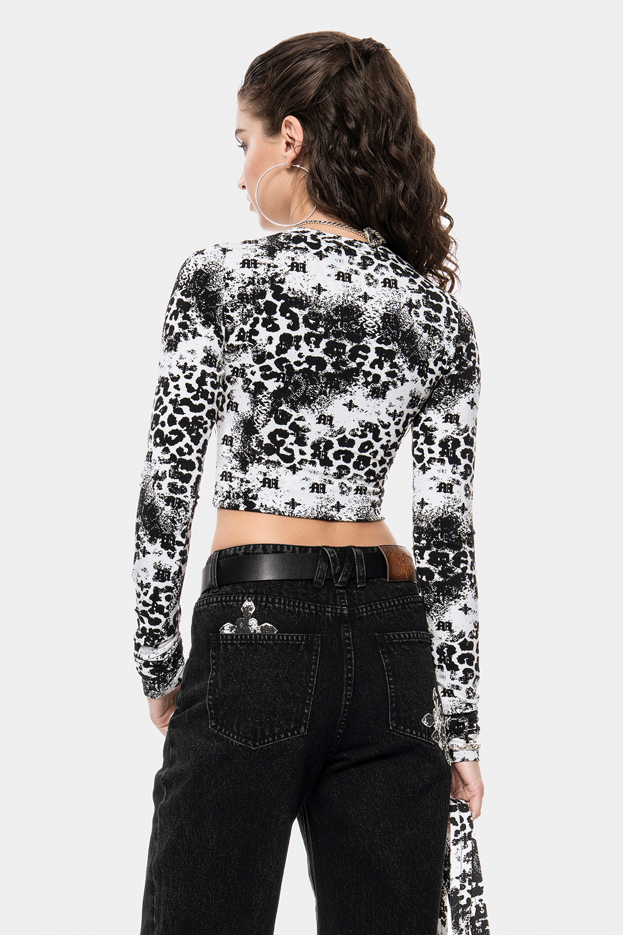 MET Italy Leopard Print Long-Sleeve Women's T-Shirt