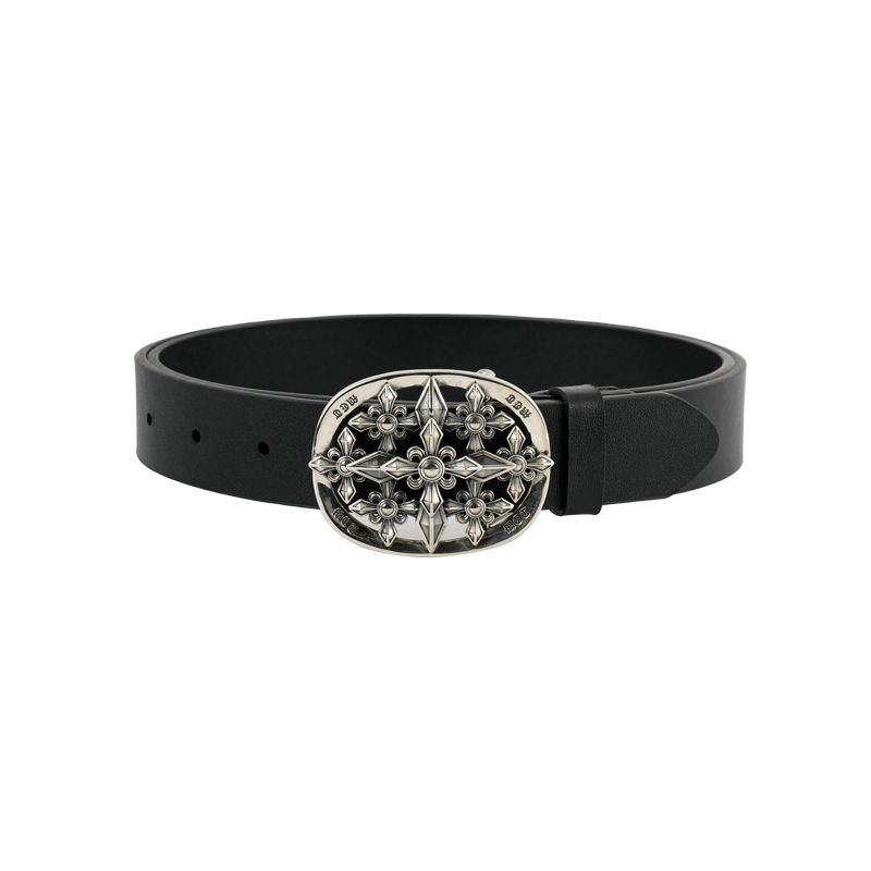 METinitaly Black Silver Buckle Belt