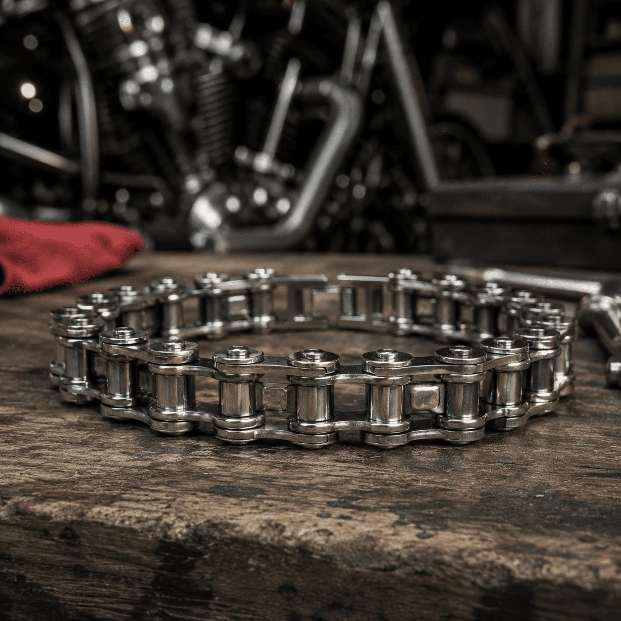 🏍️ Motorcycle Chain Link Bracelet