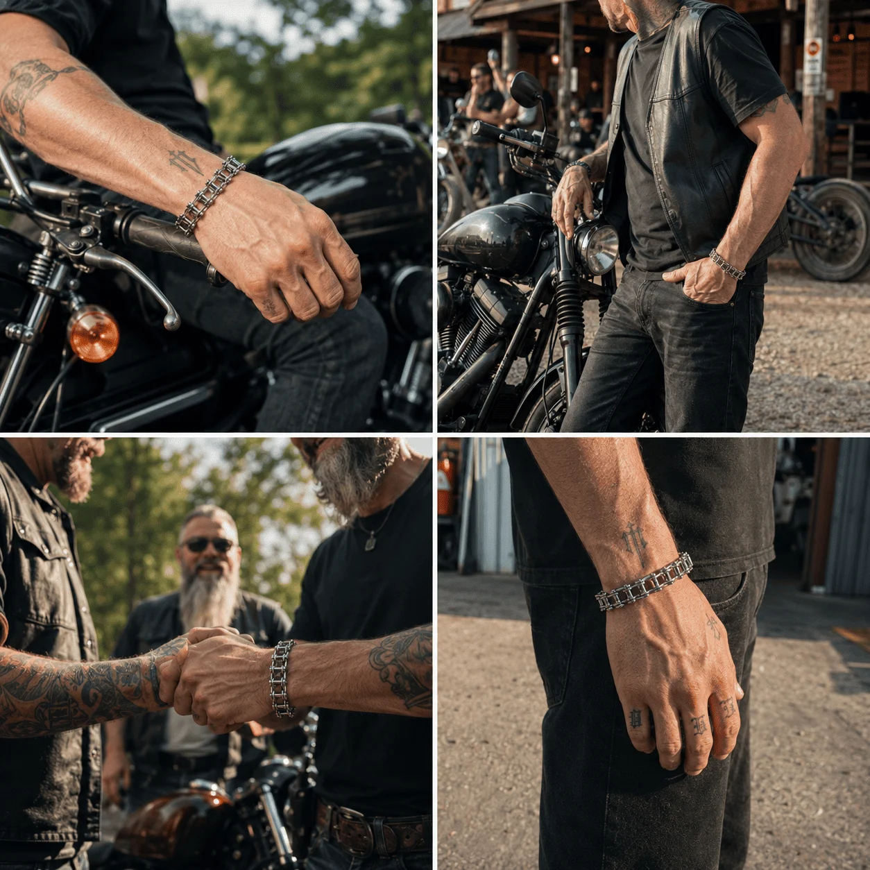 🏍️ Motorcycle Chain Link Bracelet