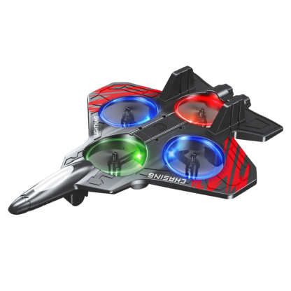 🎅 🎄 CHRISTMAS SALE 50% OFF -Foam Drone RC Airplane for Kids and Beginners, Remote Control Plane Fighter Jet with LED Light, Auto Hovering, 360° Flip and 2 Batteries (30 Mins)