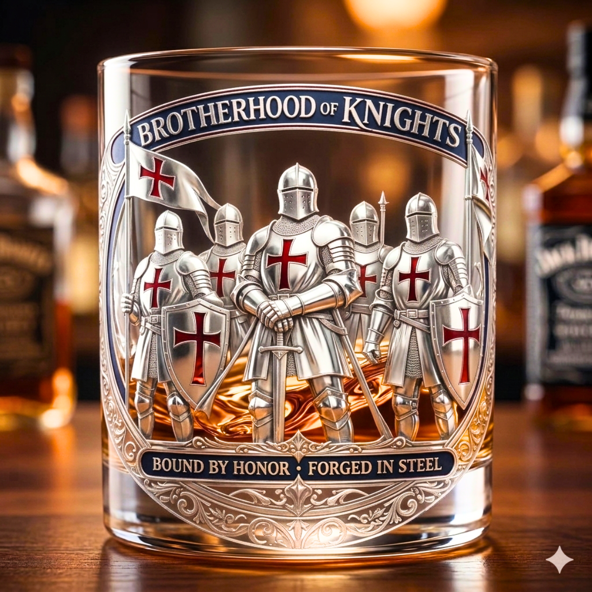 The Brotherhood of Knights | The "Forged in Steel" Whiskey Tumbler 🥃🛡️