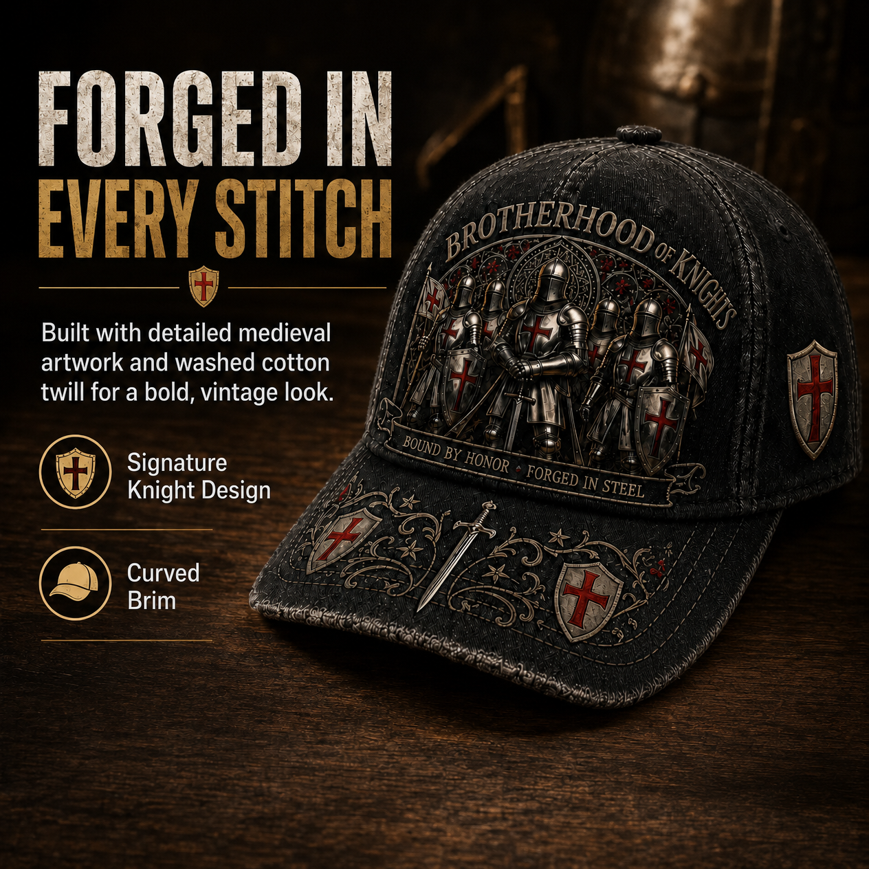 ⚔️ Brotherhood Of Knights Honor Cap