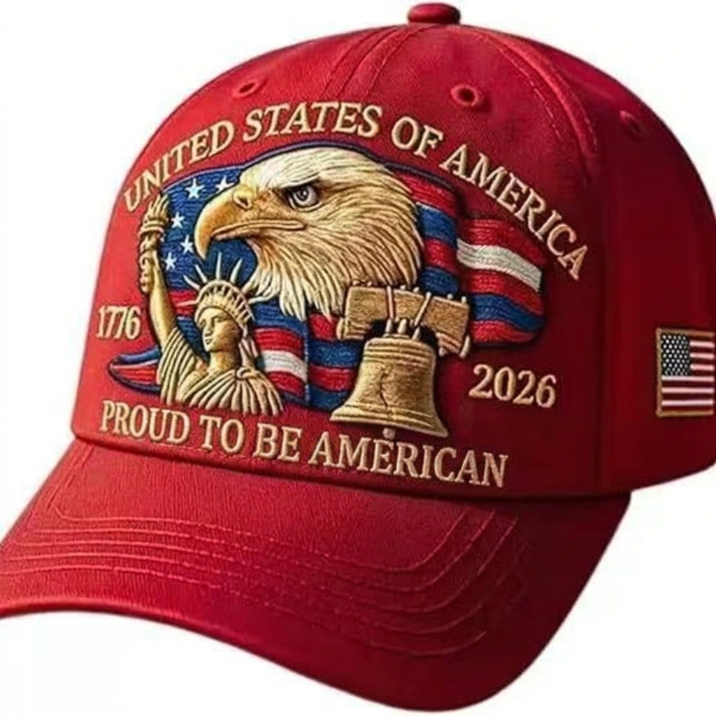 250th Anniversary American Patriotic Dad Hat with Eagle Statue of Liberty Embroidery