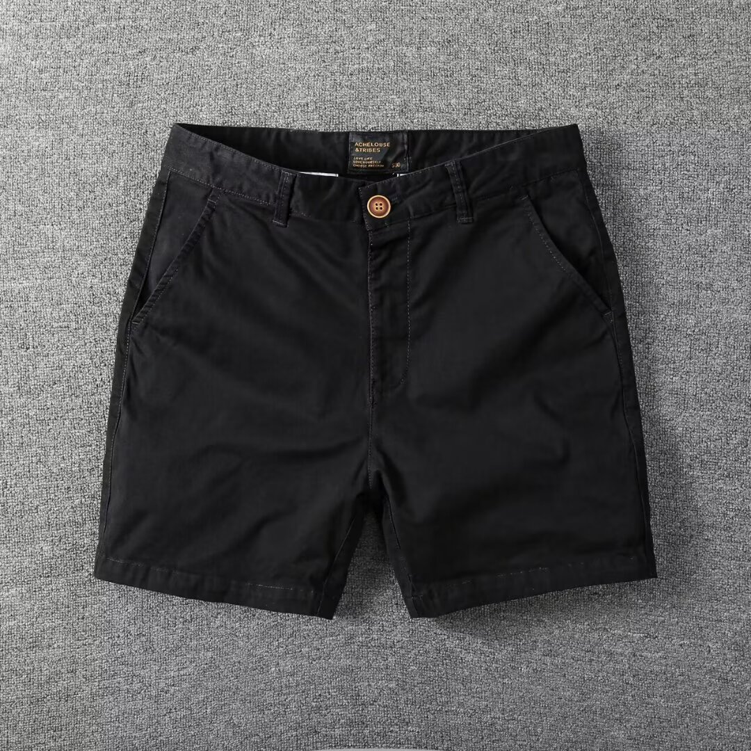 Men's 5" Classic Chino Shorts - Slim Fit Cotton Casual Summer Trousers for Men