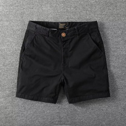 Men's 5" Classic Chino Shorts - Slim Fit Cotton Casual Summer Trousers for Men