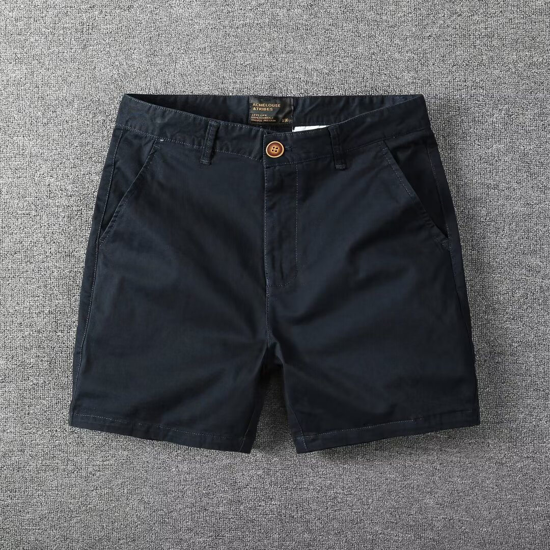 Men's 5" Classic Chino Shorts - Slim Fit Cotton Casual Summer Trousers for Men