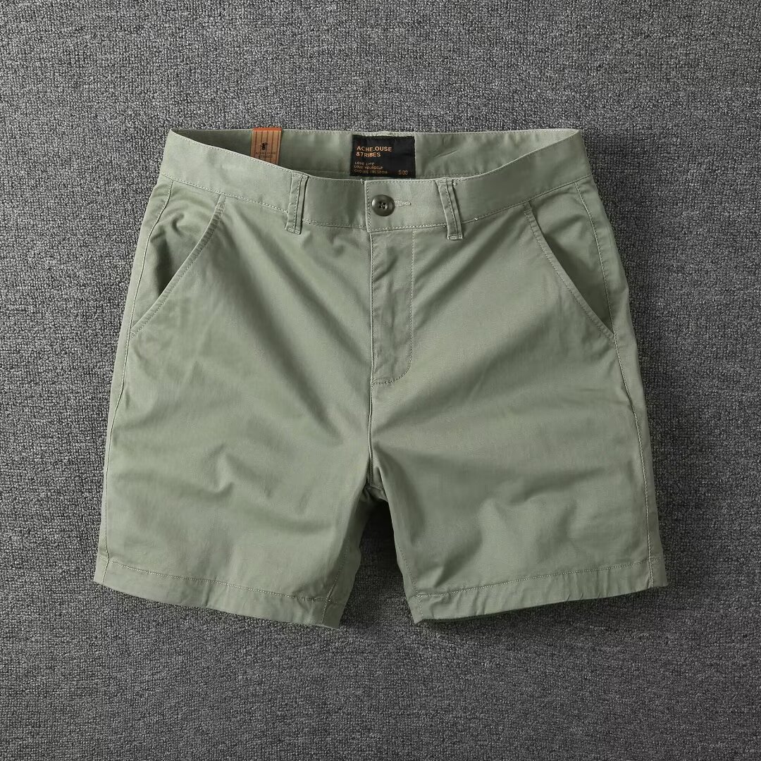 Men's 5" Classic Chino Shorts - Slim Fit Cotton Casual Summer Trousers for Men