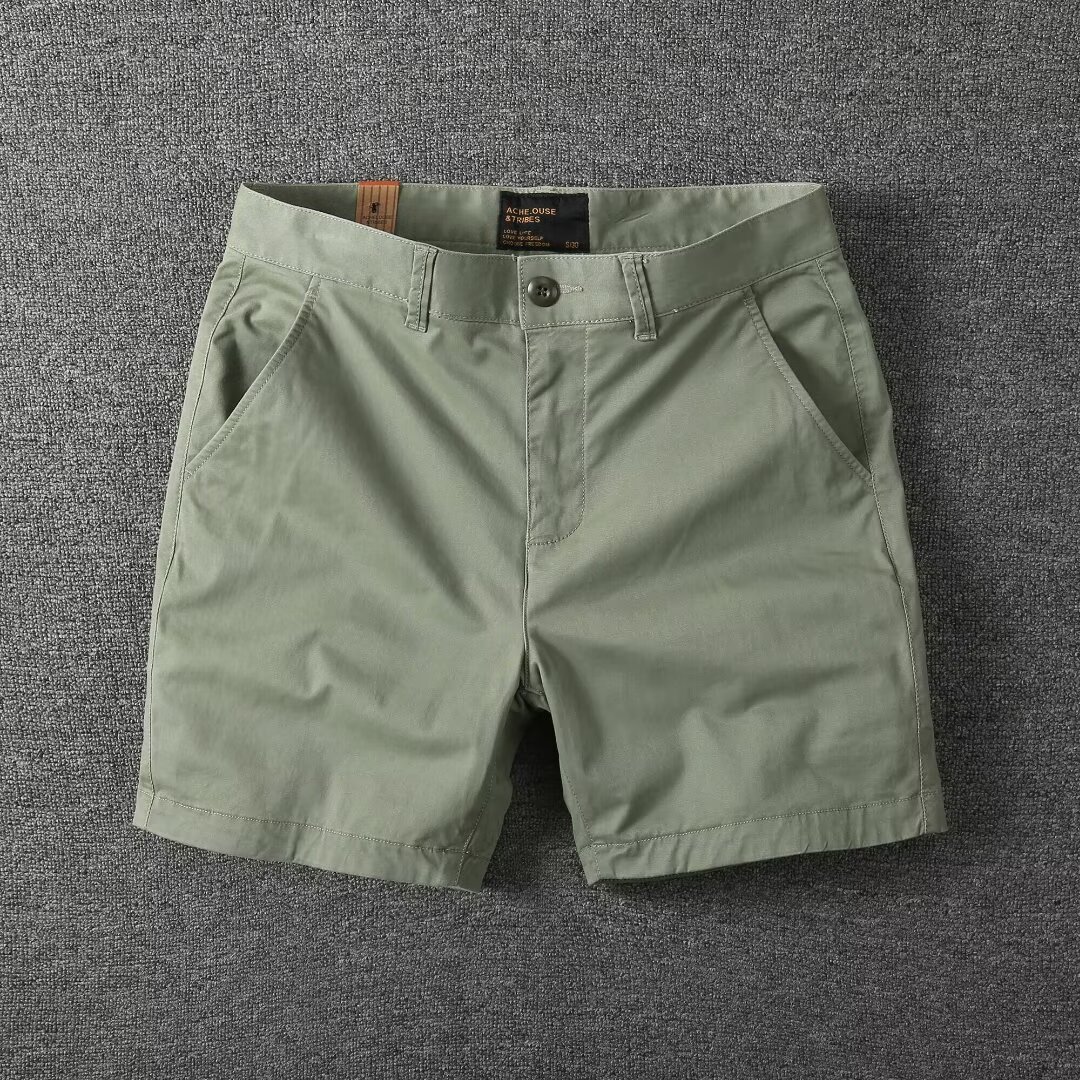 Men's 5" Classic Chino Shorts - Slim Fit Cotton Casual Summer Trousers for Men