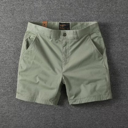 Men's 5" Classic Chino Shorts - Slim Fit Cotton Casual Summer Trousers for Men