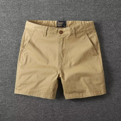 Men's 5" Classic Chino Shorts - Slim Fit Cotton Casual Summer Trousers for Men
