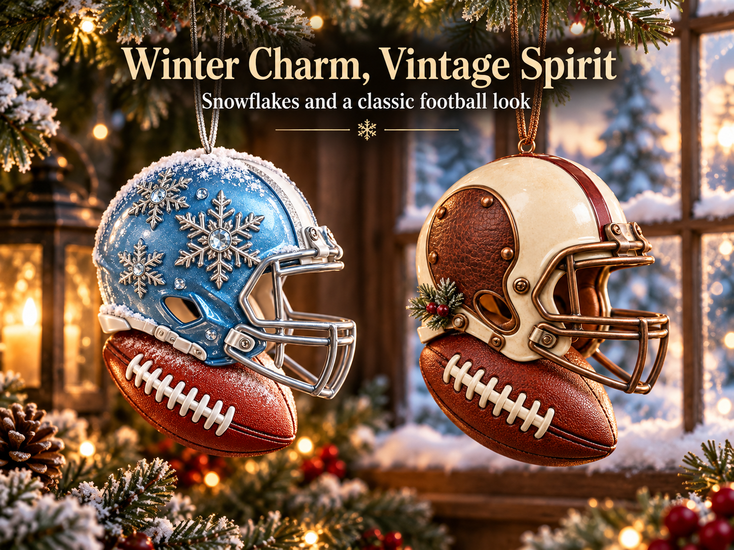 Football helmet ornament gift