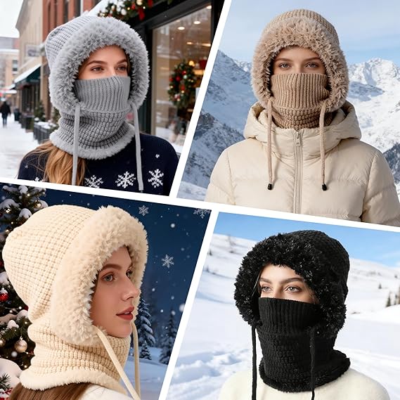 Winter Win! Stay Cozy and Stylish❄️✨3 in 1 Beanie Hat For Women