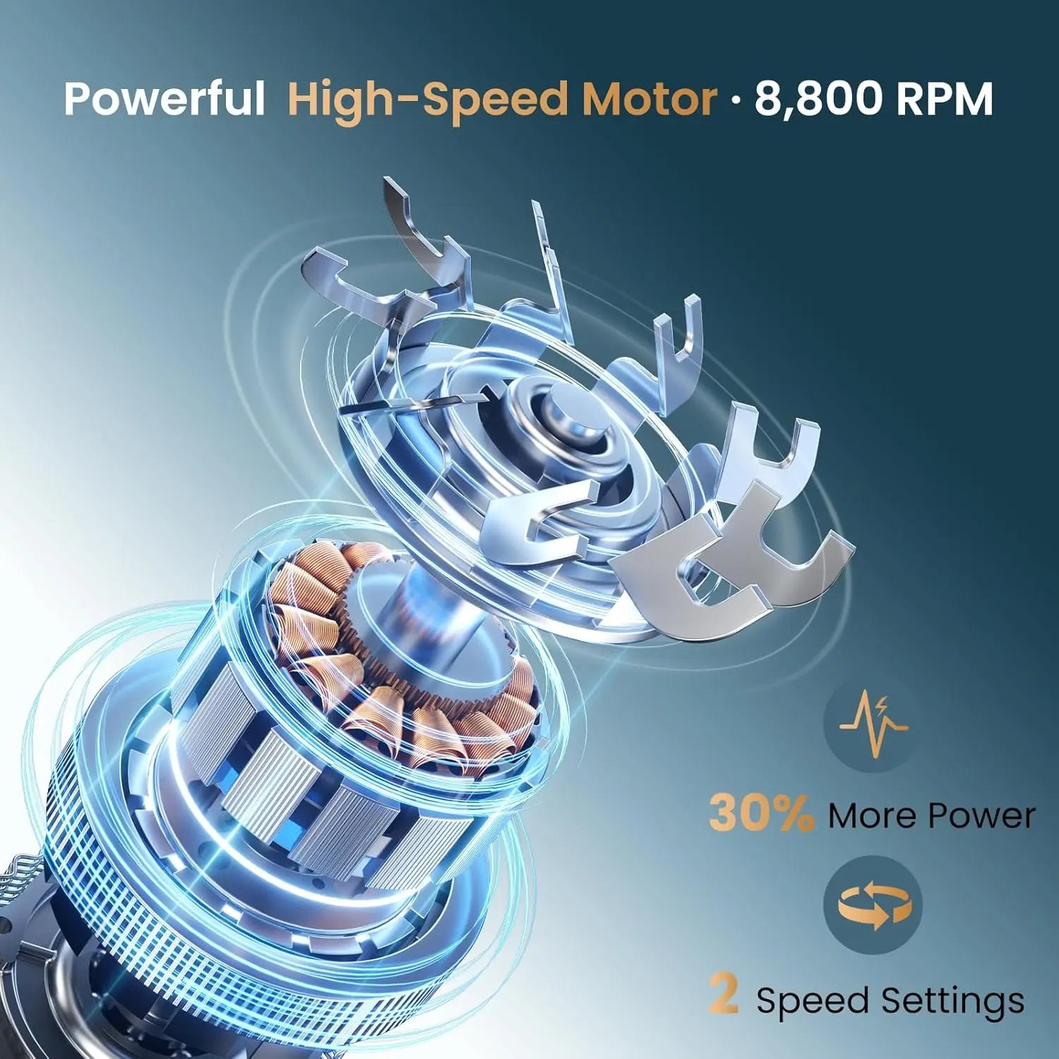 High-speed shaver motor