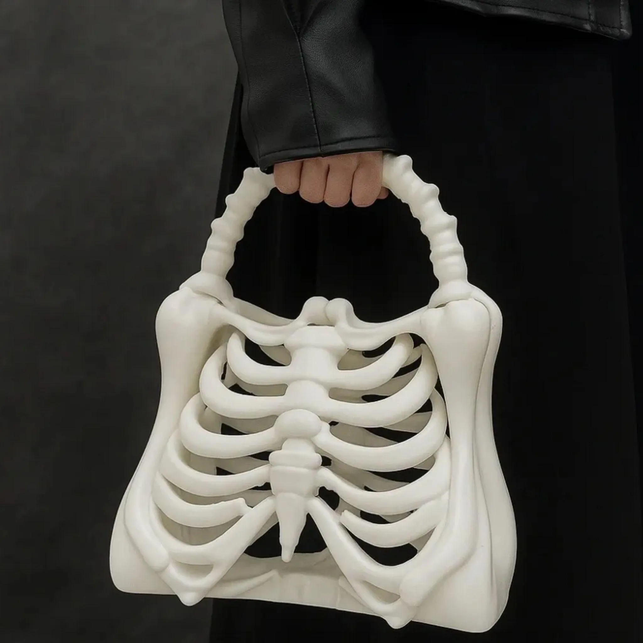 2025 Halloween Skeleton Rib Cage Handbag