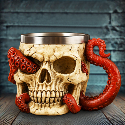 Skull & Octopus Mug: Whispers of the Deep - A Unique Sip Experience