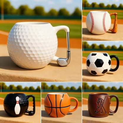 Sports Ball Ceramic Mug Collection