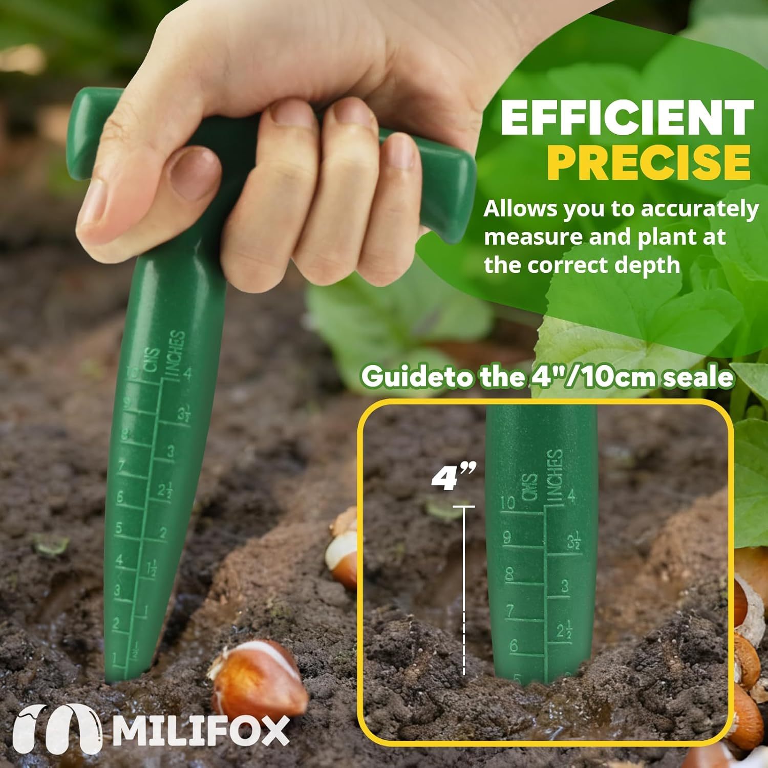 Seed Planter Tool, 6.9" Dibber Garden Tool