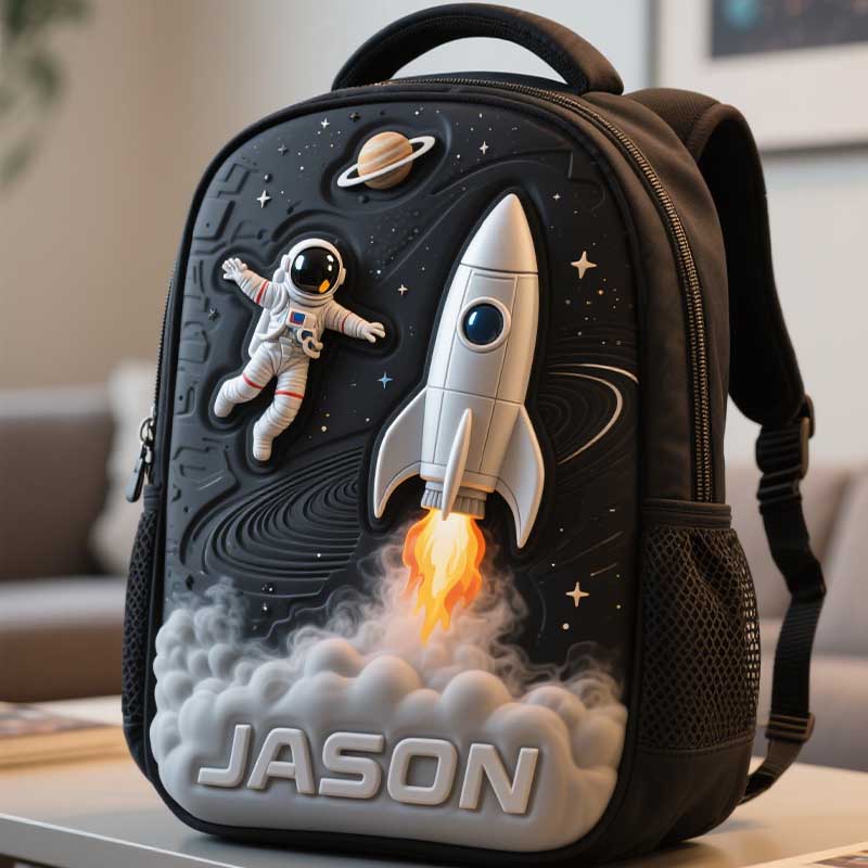 Personalized Kids Astronaut Rocket Space Backpack