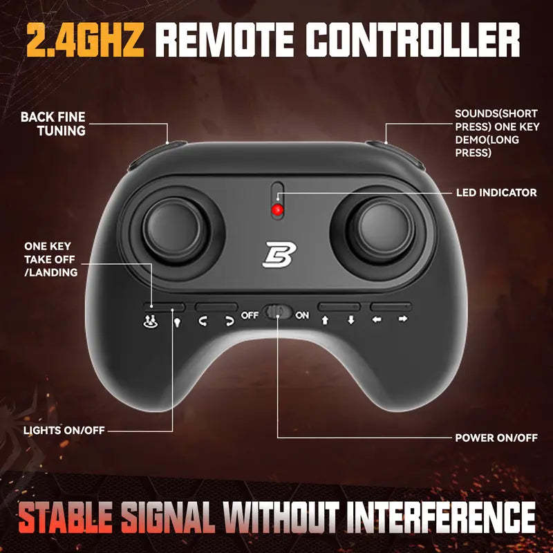 🎅 🎄 CHRISTMAS SALE 50% OFF -Foam Drone RC Airplane for Kids and Beginners, Remote Control Plane Fighter Jet with LED Light, Auto Hovering, 360° Flip and 2 Batteries (30 Mins)