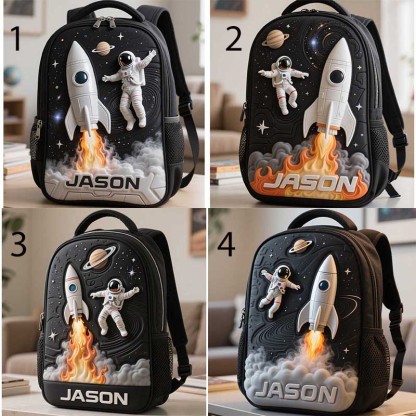 Personalized Kids Astronaut Rocket Space Backpack