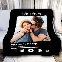 Personalized Music Photo Blanket