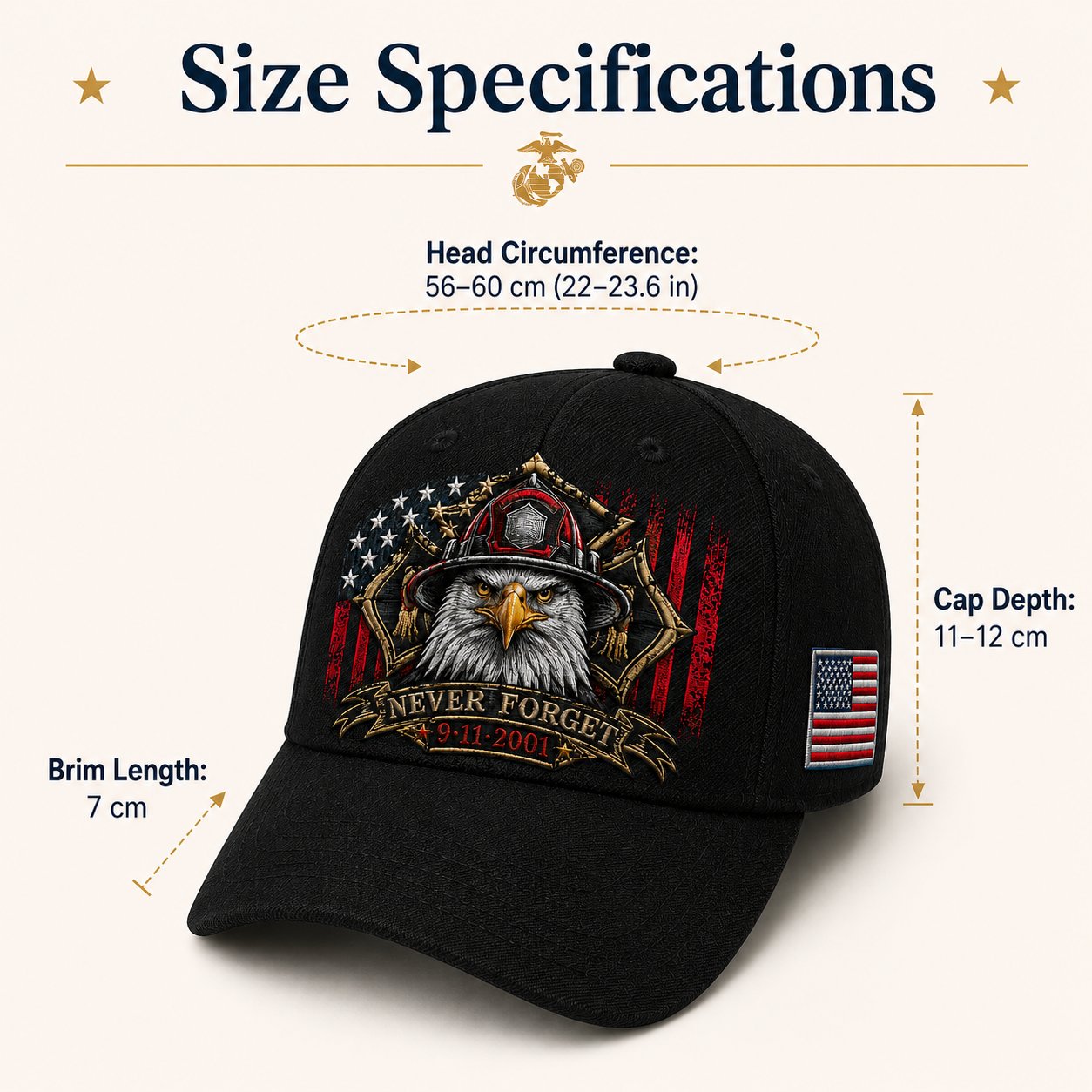 🧢Never Forget Memorial Cap 🎁 Buy the Cap Get the Matching Tribute Coin FREE