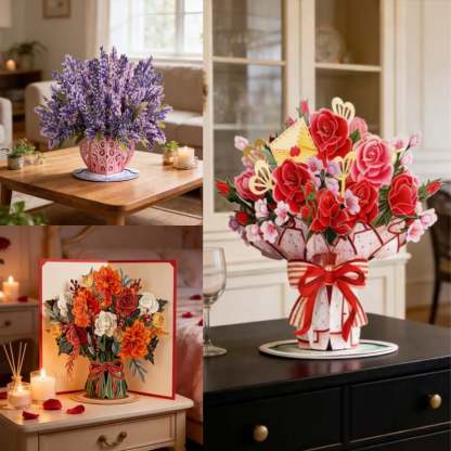 🏆55K+ SOLD! 🌼💌 Forever-Blooming 3D Flower Pop-Up Card– Personalized Love Message & Everlasting Bloom 🎁